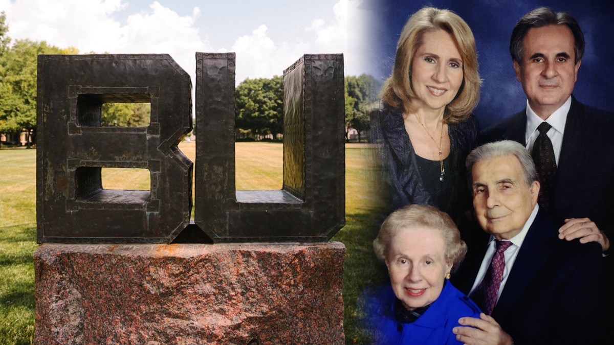 Image from dickos family next to bu sign article
